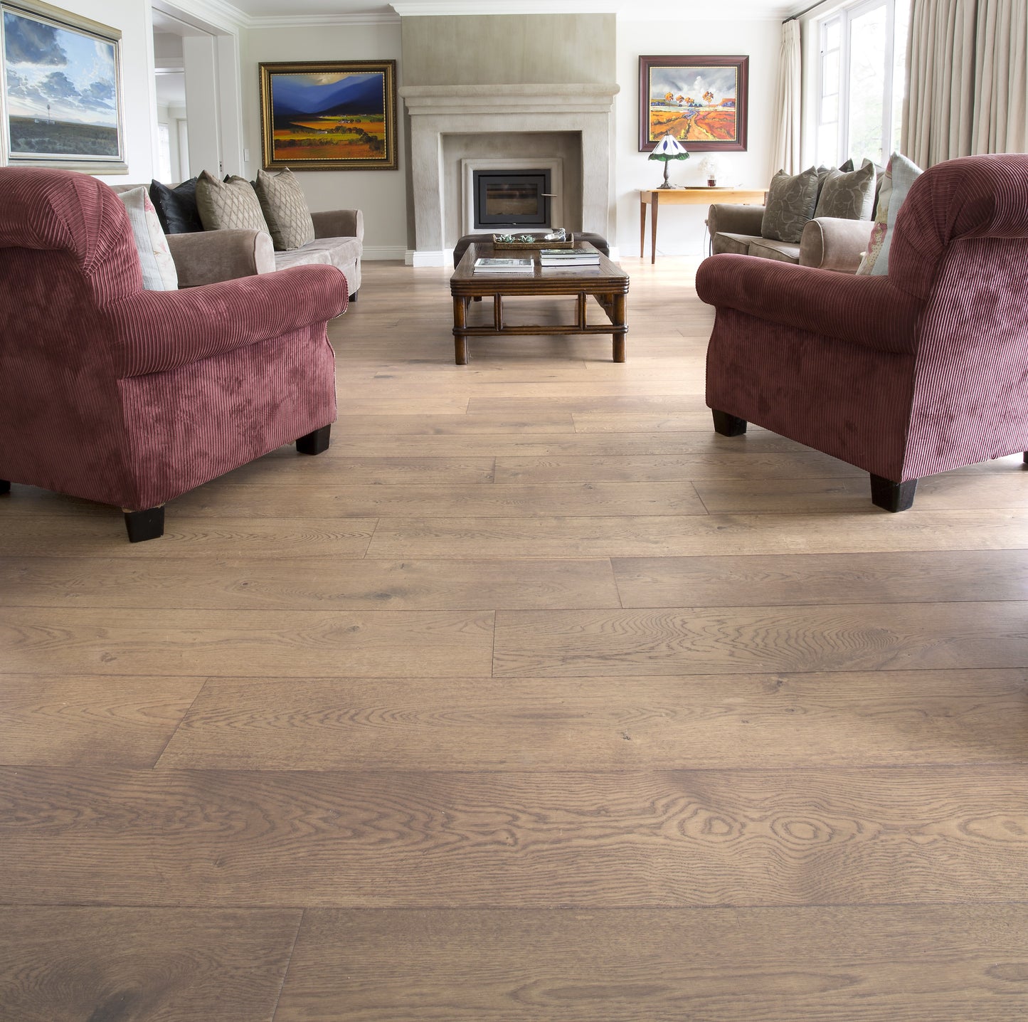 Umber Dark Wide Plank Flooring